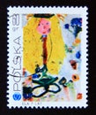 Postage stamp Poland, 1981. Lady Spring, by ElÃÂ¼bieta SowiÃâska